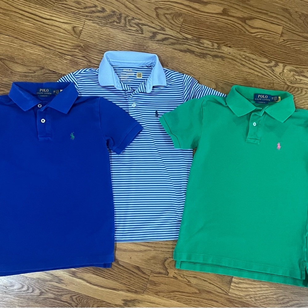 Polo by Ralph Lauren Kids' Blue, Striped and Green Polo Shirts